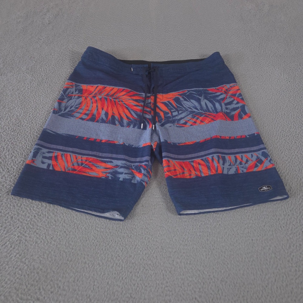 O'Neill Shorts Mens 40 Navy Hyperfreak Board Canopy Tropical‎ Palm Leaf Stretch